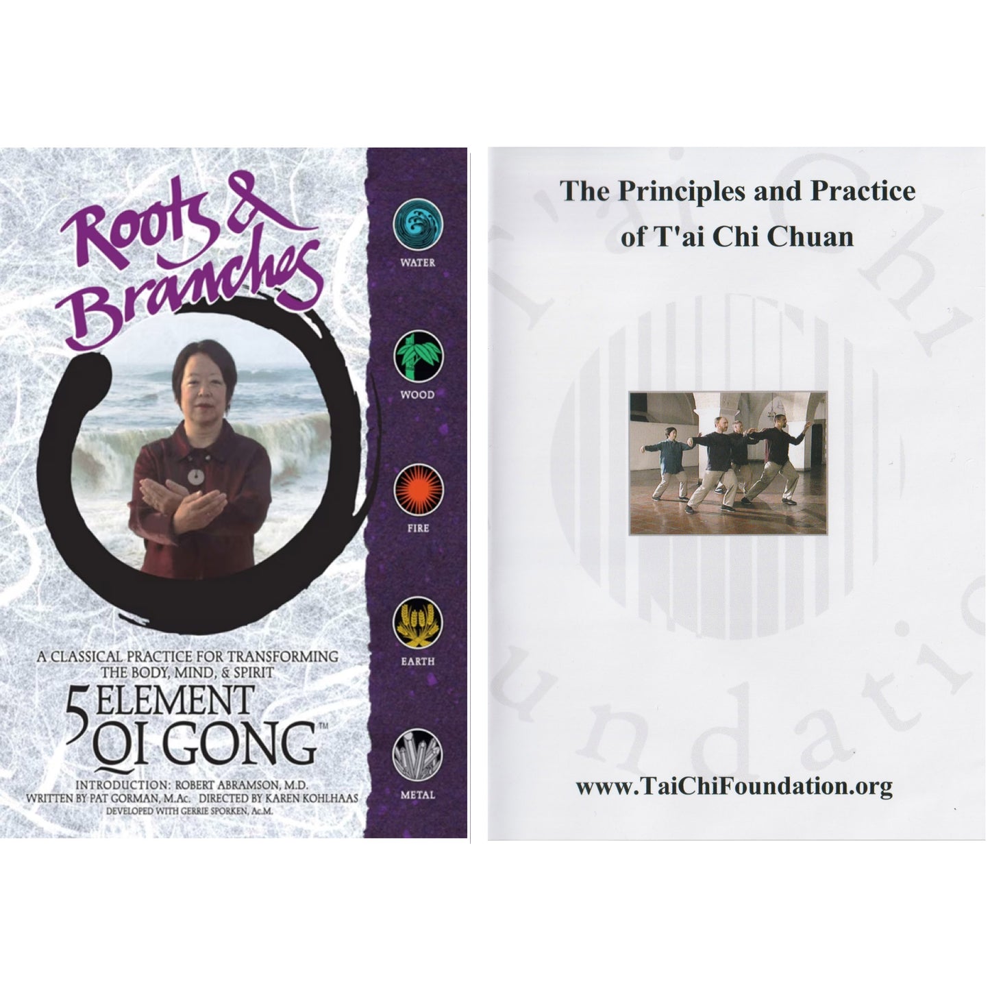 Combo price for both DVDs, Roots and Branches Qigong + Principles and Practice of Tai Chi Chuan